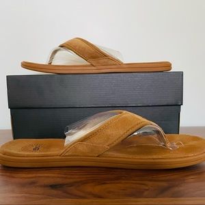 UGG Men's Seaside Flip Flop BROWN SIZE 11--GENTLY USED--Box and Packaging